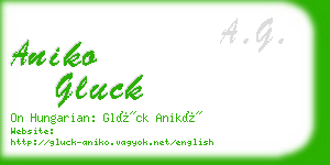 aniko gluck business card